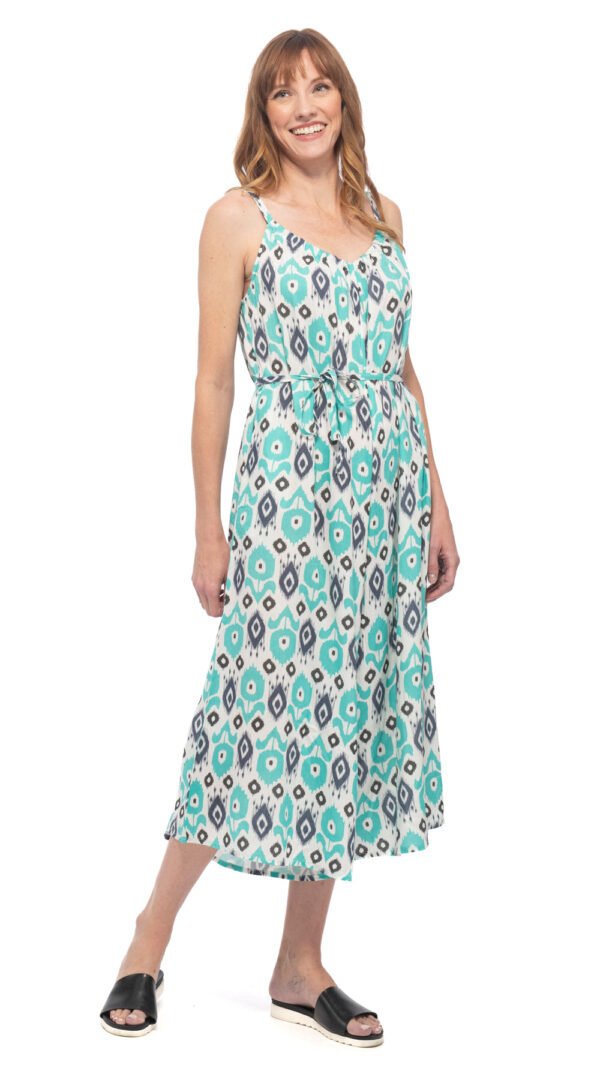 Marley Jumpsuit - turquoise ikat - rayon