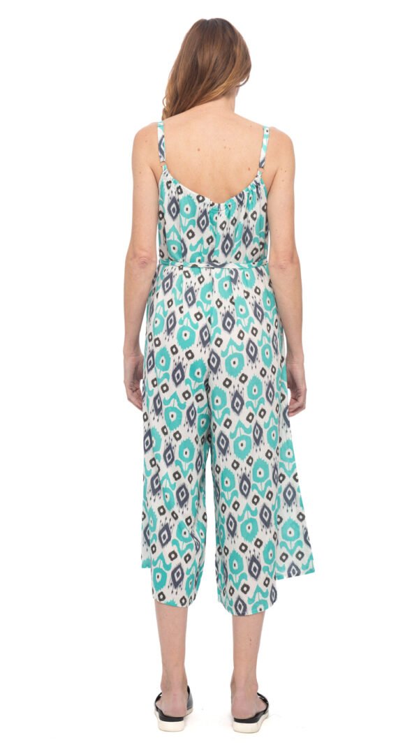 Marley Jumpsuit - turquoise ikat - rayon
