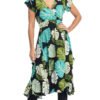 Swing Dress - leaf print