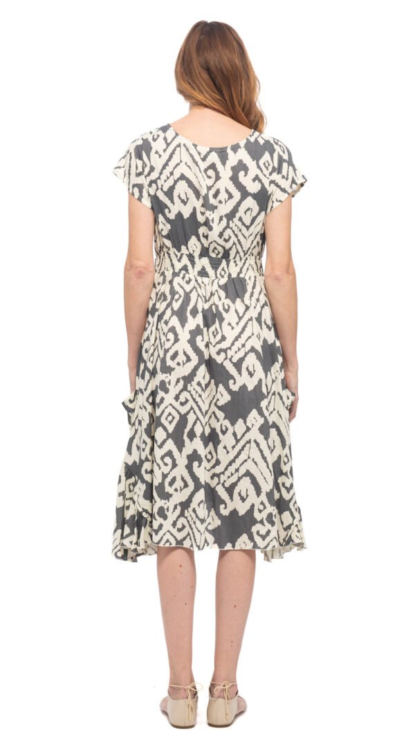 Swing Dress - grey tribal
