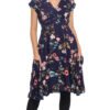 Swing Dress - navy flower
