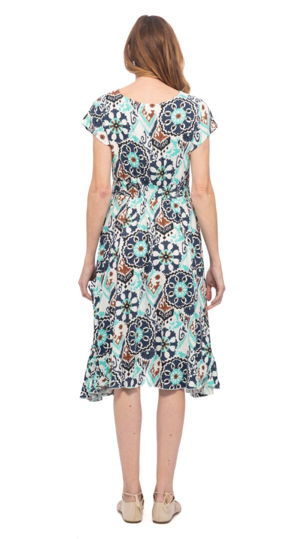 Swing Dress - navy mandala