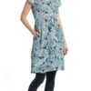 Robyn Dress - blue palm - rayon