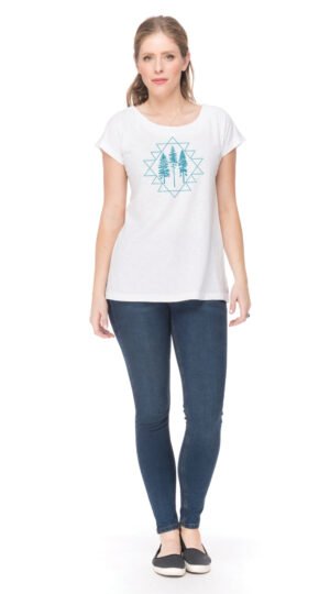 Amanda Tee - white trees - org.cotton